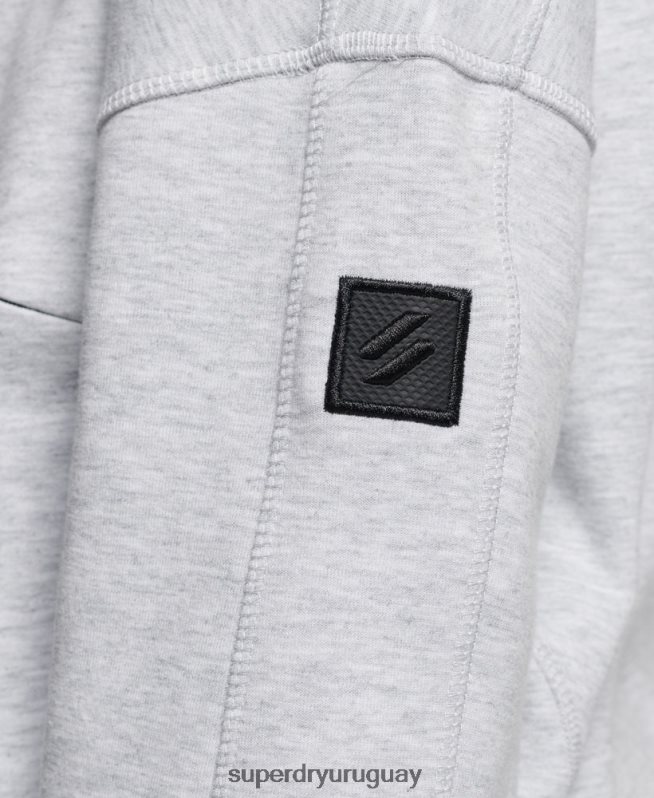 uy Superdry mujer sudadera con cremallera code tech gris DT2N8Z5847 ropa