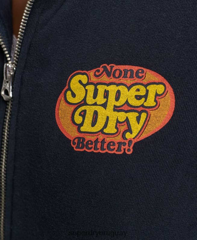 uy Superdry mujer sudadera con cremallera vintage cooper nostálgico Armada DT2N8Z5936 ropa
