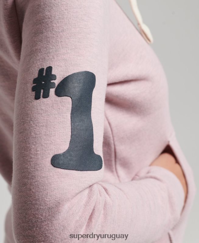 uy Superdry mujer sudadera con cremallera vintage cooper nostálgico rosa DT2N8Z3298 ropa
