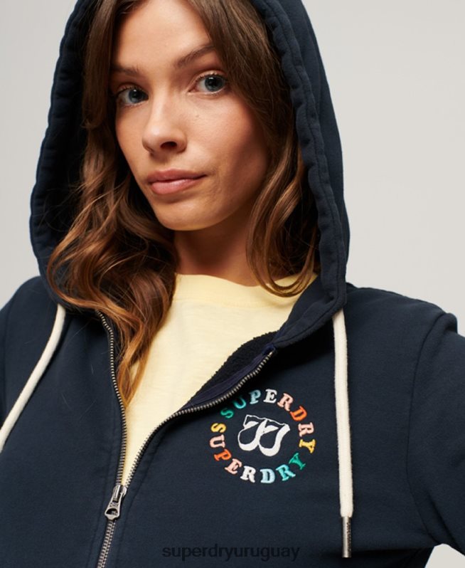 uy Superdry mujer sudadera con cremallera y arcoíris Armada DT2N8Z2068 ropa