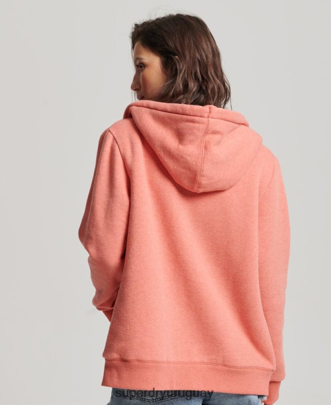 uy Superdry mujer sudadera con cremallera y forro de borreguito esencial coral DT2N8Z5767 ropa