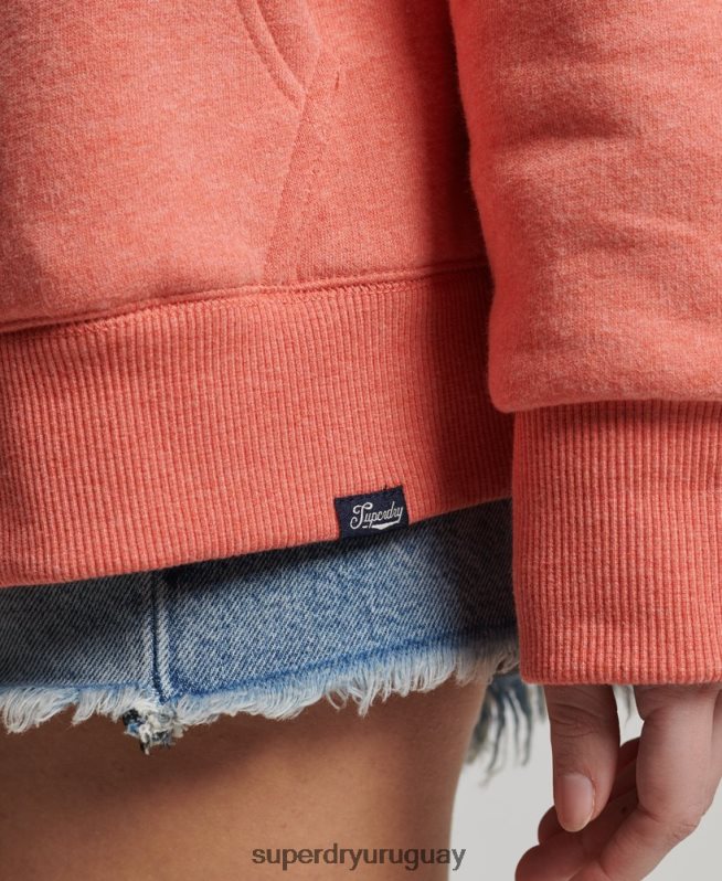 uy Superdry mujer sudadera con cremallera y forro de borreguito esencial coral DT2N8Z5767 ropa