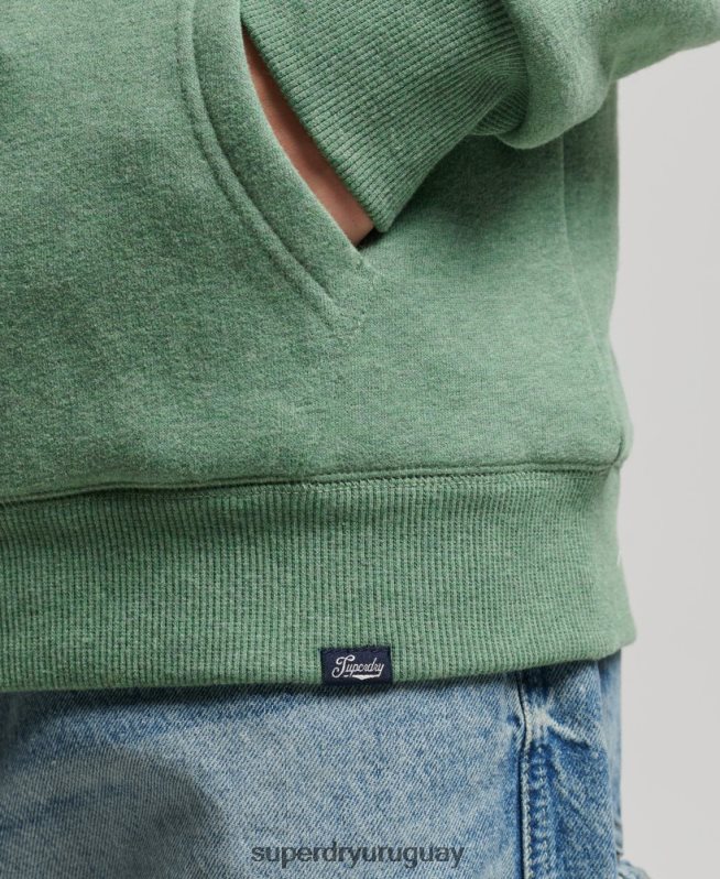 uy Superdry mujer sudadera con cremallera y forro de borreguito esencial verde DT2N8Z5742 ropa