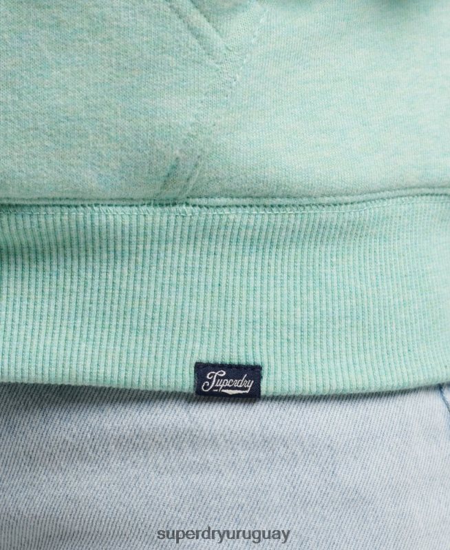 uy Superdry mujer sudadera con cremallera y forro de borreguito esencial verde DT2N8Z5757 ropa