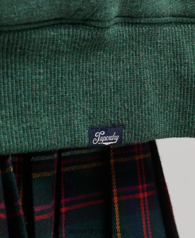 uy Superdry mujer sudadera con cremallera y forro de borreguito esencial verde DT2N8Z5782 ropa