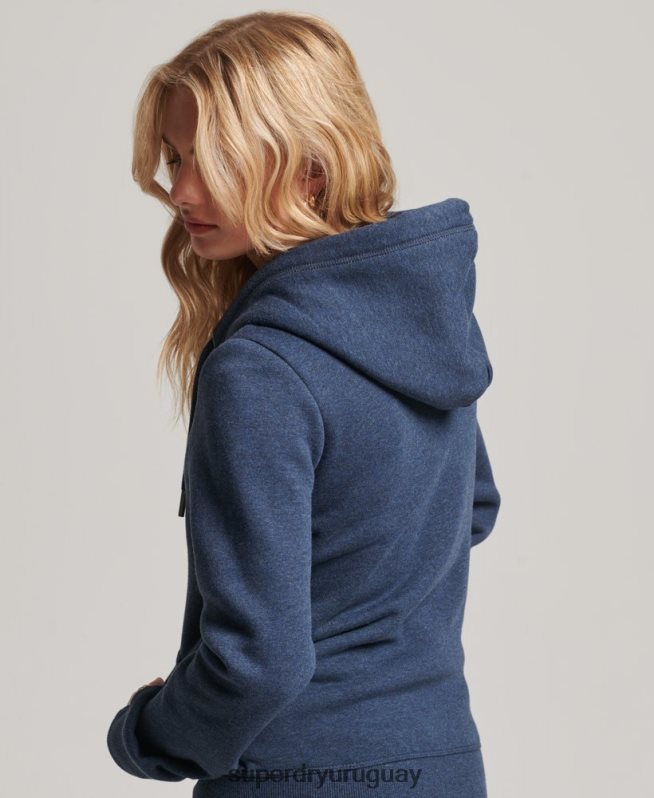 uy Superdry mujer sudadera con cremallera y logo bordado Armada DT2N8Z3324 ropa