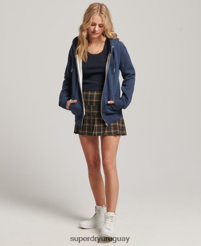 uy Superdry mujer sudadera con cremallera y logo bordado Armada DT2N8Z3324 ropa