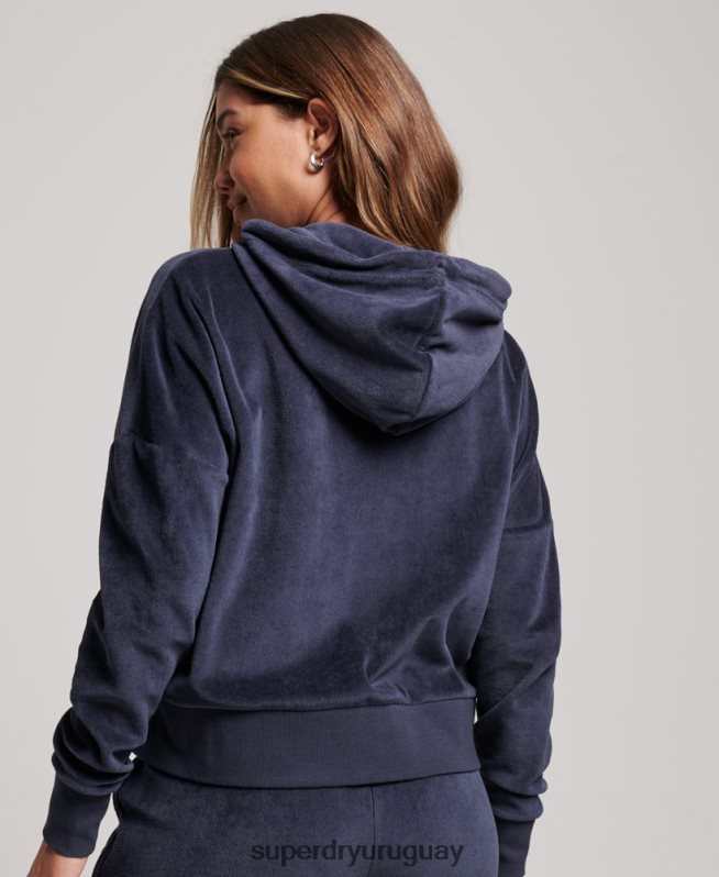 uy Superdry mujer sudadera con cremallera y logo vintage de algodón orgánico Armada DT2N8Z2185 ropa