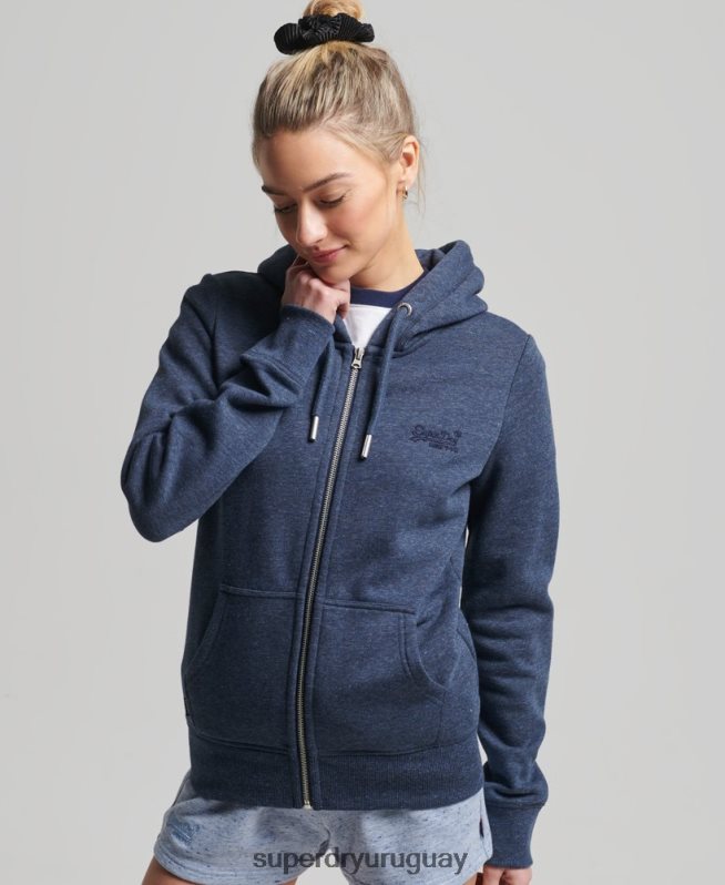 uy Superdry mujer sudadera con cremallera y logo vintage de algodón orgánico Armada DT2N8Z3421 ropa