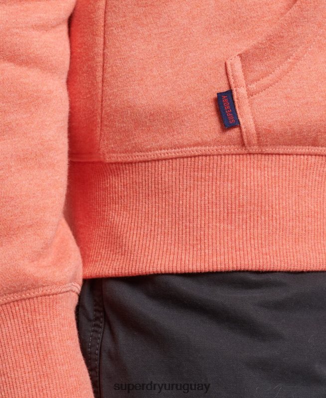 uy Superdry mujer sudadera con cremallera y logo vintage de algodón orgánico coral DT2N8Z3329 ropa