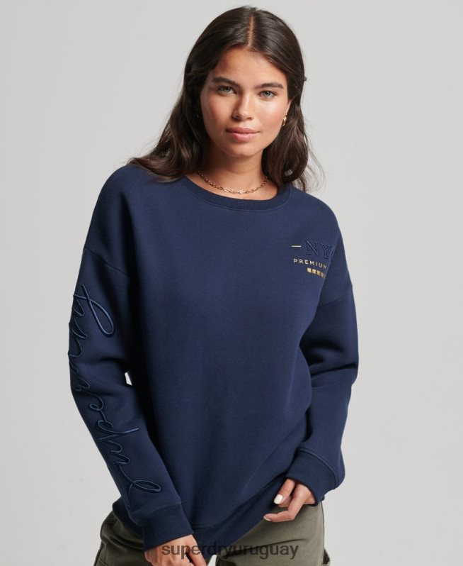 uy Superdry mujer sudadera con cuello redondo Armada DT2N8Z5879 ropa