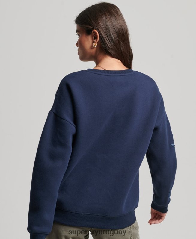 uy Superdry mujer sudadera con cuello redondo Armada DT2N8Z5879 ropa