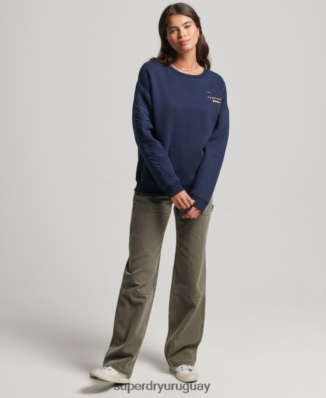 uy Superdry mujer sudadera con cuello redondo Armada DT2N8Z5879 ropa