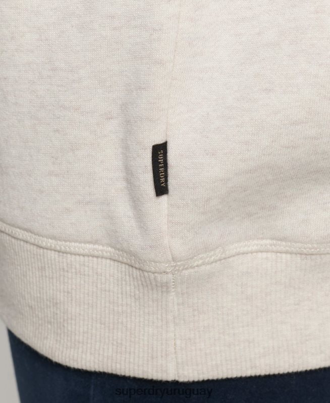 uy Superdry mujer sudadera con cuello redondo beige DT2N8Z3499 ropa