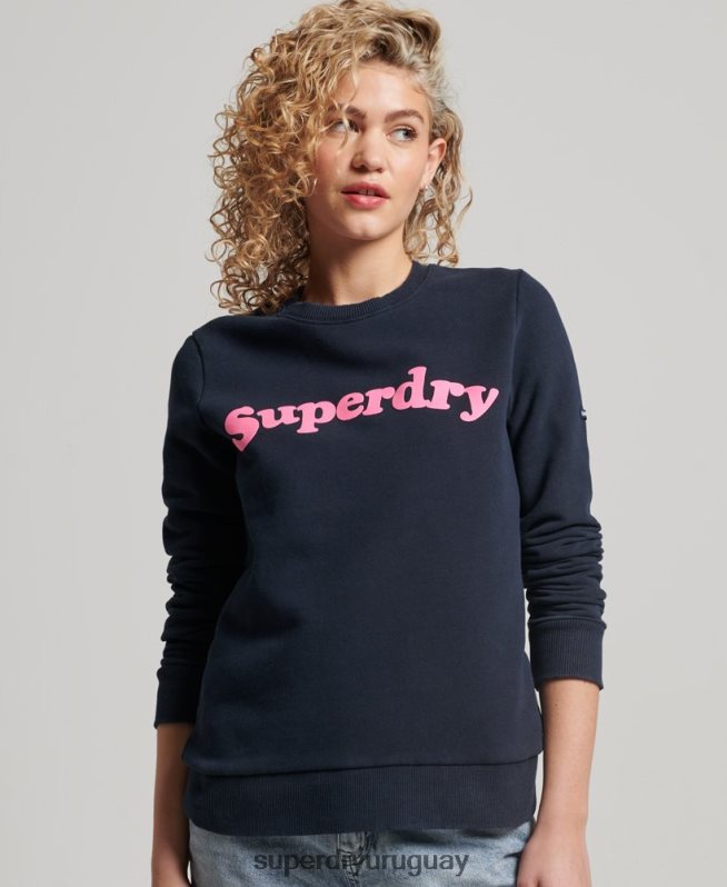 uy Superdry mujer sudadera con cuello redondo clásico cooper vintage Armada DT2N8Z2229 ropa
