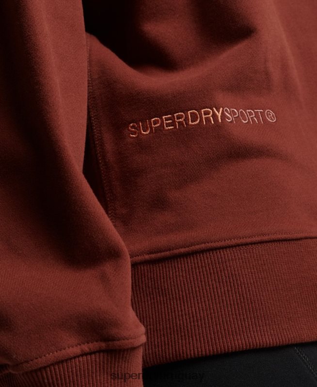 uy Superdry mujer sudadera con cuello redondo marrón DT2N8Z3328 ropa