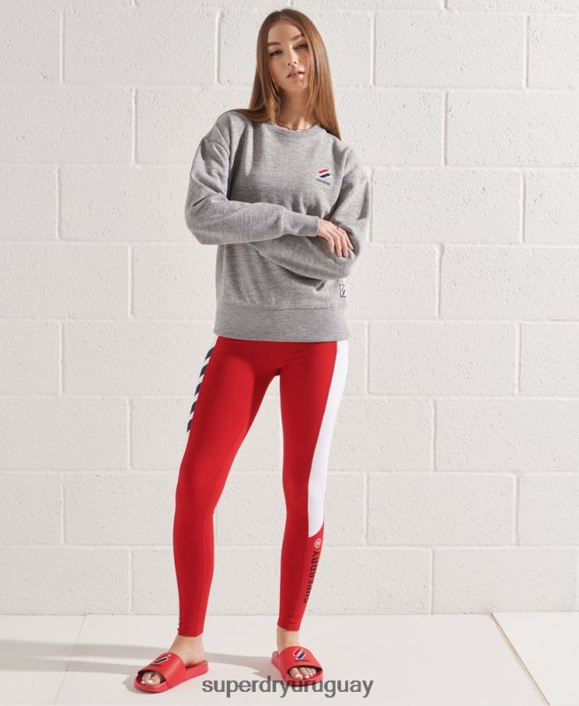 uy Superdry mujer sudadera con cuello redondo sportstyle esencial gris claro DT2N8Z5931 ropa