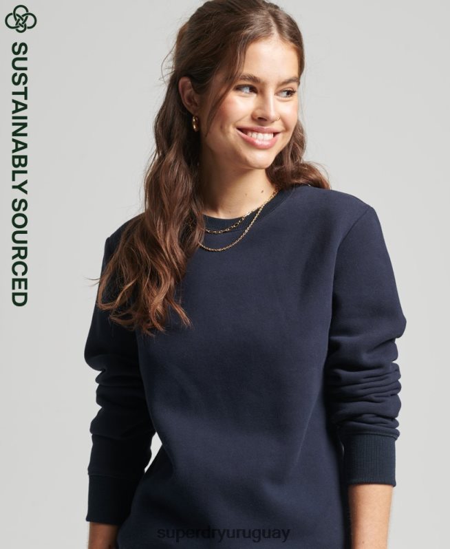 uy Superdry mujer sudadera con cuello redondo vintage de algodón orgánico Armada DT2N8Z6157 ropa