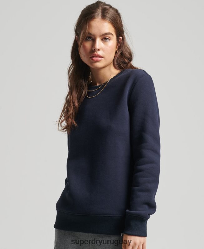 uy Superdry mujer sudadera con cuello redondo vintage de algodón orgánico Armada DT2N8Z6157 ropa