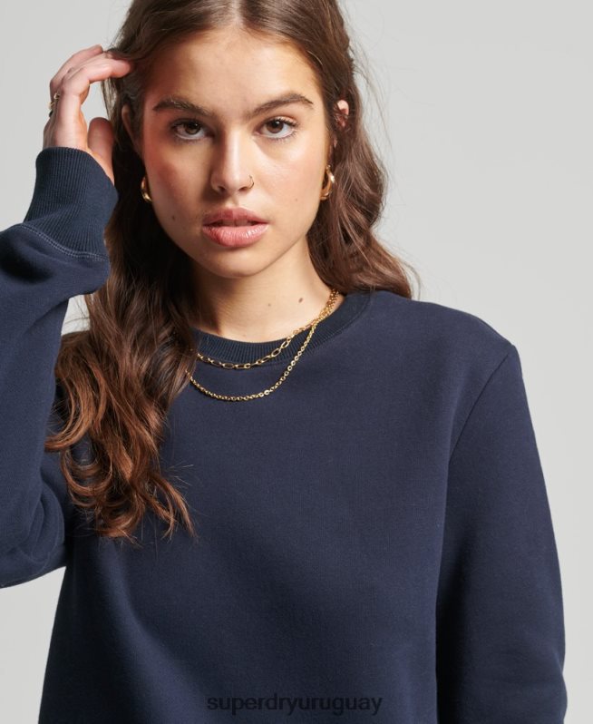 uy Superdry mujer sudadera con cuello redondo vintage de algodón orgánico Armada DT2N8Z6157 ropa