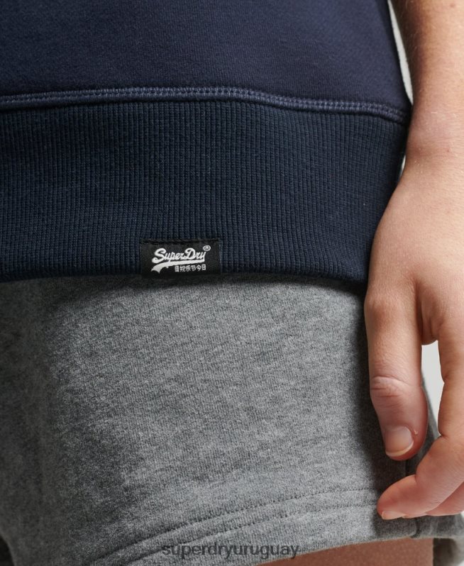 uy Superdry mujer sudadera con cuello redondo vintage de algodón orgánico Armada DT2N8Z6157 ropa