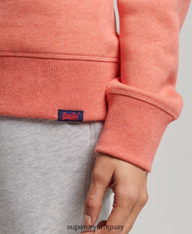uy Superdry mujer sudadera con cuello redondo vintage de algodón orgánico coral DT2N8Z5868 ropa