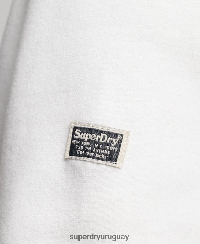 uy Superdry mujer sudadera con detalle de cuello redondo blanco DT2N8Z2263 ropa