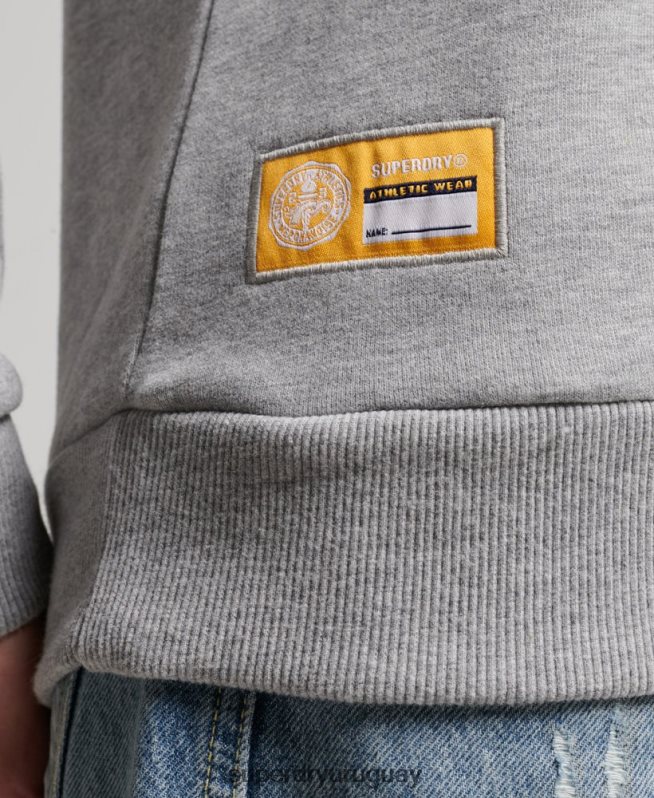 uy Superdry mujer sudadera con equipo de atletismo gris DT2N8Z3457 ropa