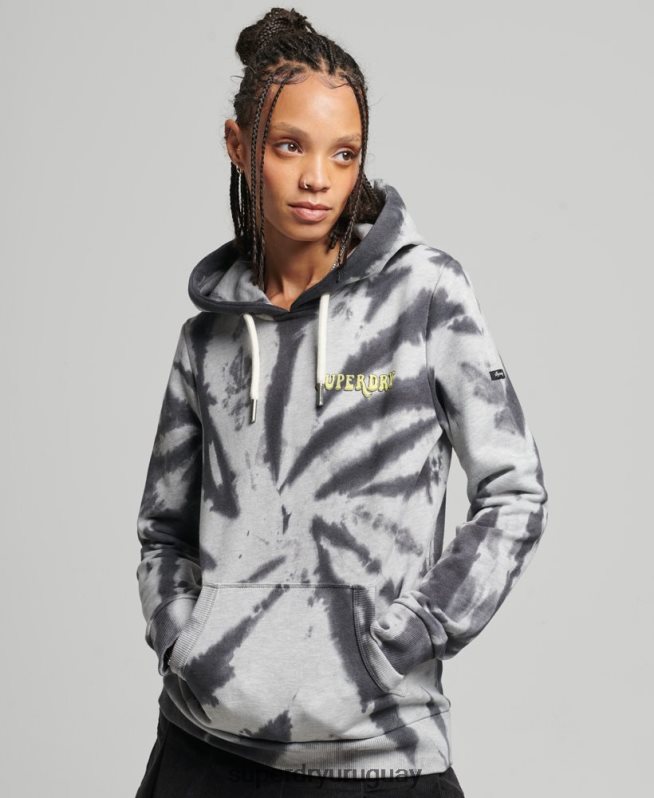 uy Superdry mujer sudadera con gráfico de bosque gris DT2N8Z6020 ropa