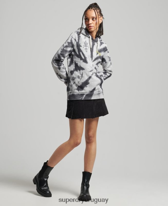uy Superdry mujer sudadera con gráfico de bosque gris DT2N8Z6020 ropa