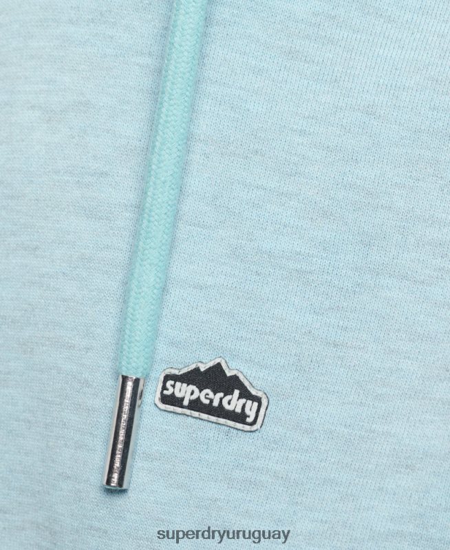 uy Superdry mujer sudadera con gráfico de terreno de los 90 azul claro DT2N8Z5907 ropa
