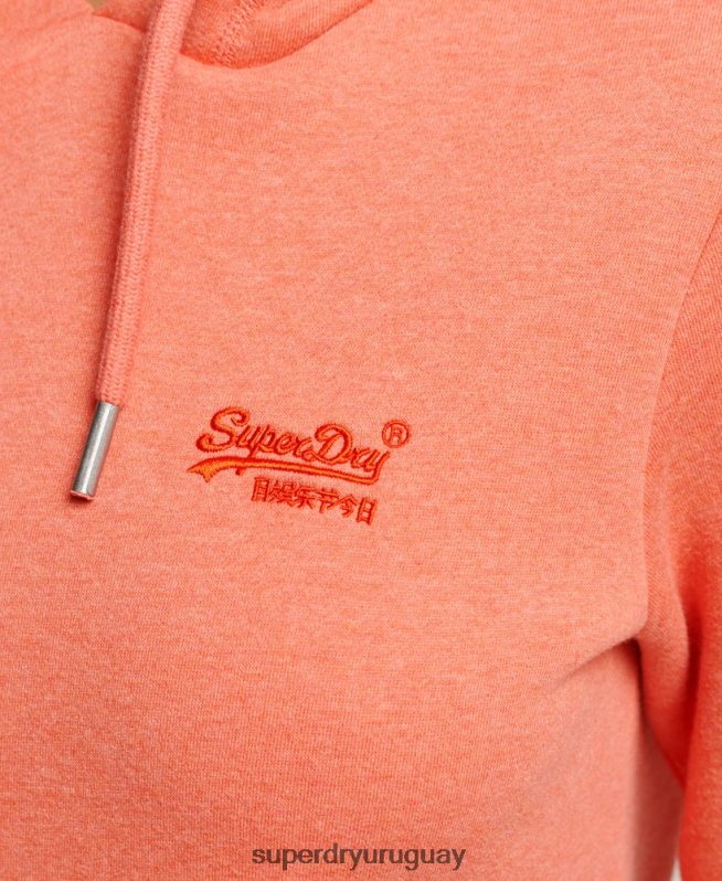 uy Superdry mujer sudadera con logo bordado coral DT2N8Z3358 ropa