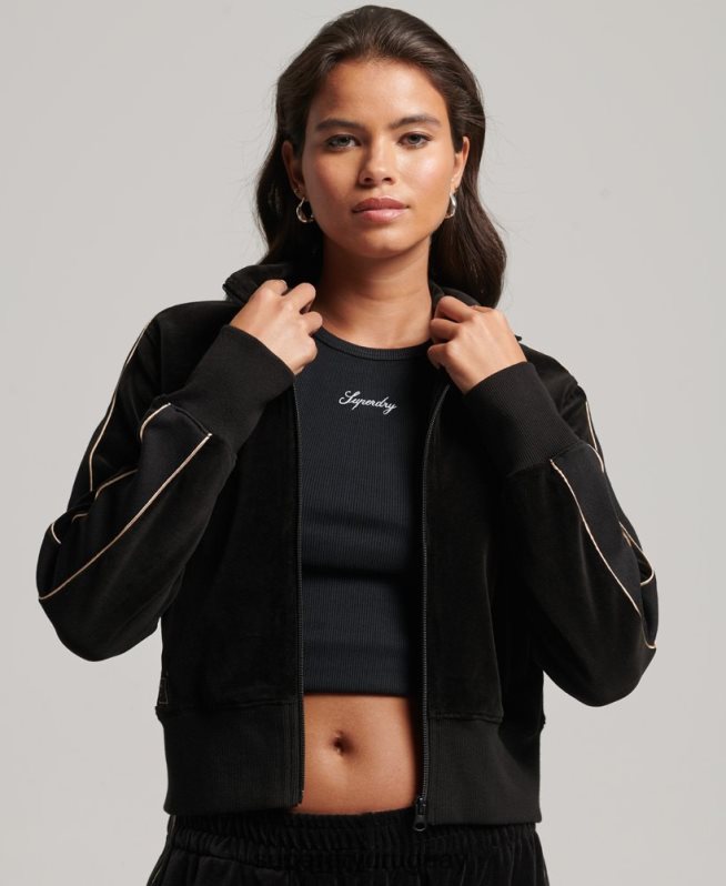 uy Superdry mujer sudadera con logo de code s negro DT2N8Z6091 ropa