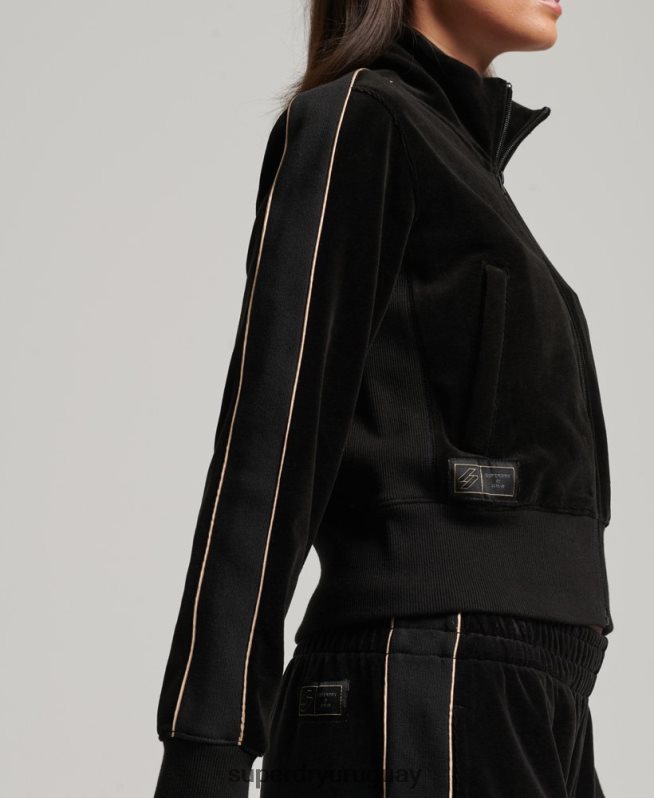 uy Superdry mujer sudadera con logo de code s negro DT2N8Z6091 ropa
