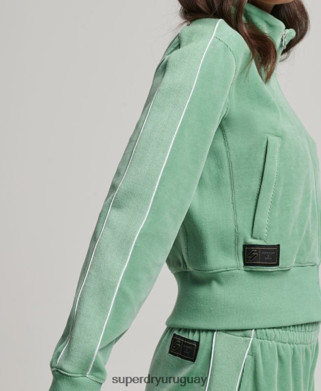 uy Superdry mujer sudadera con logo de code s verde DT2N8Z6069 ropa