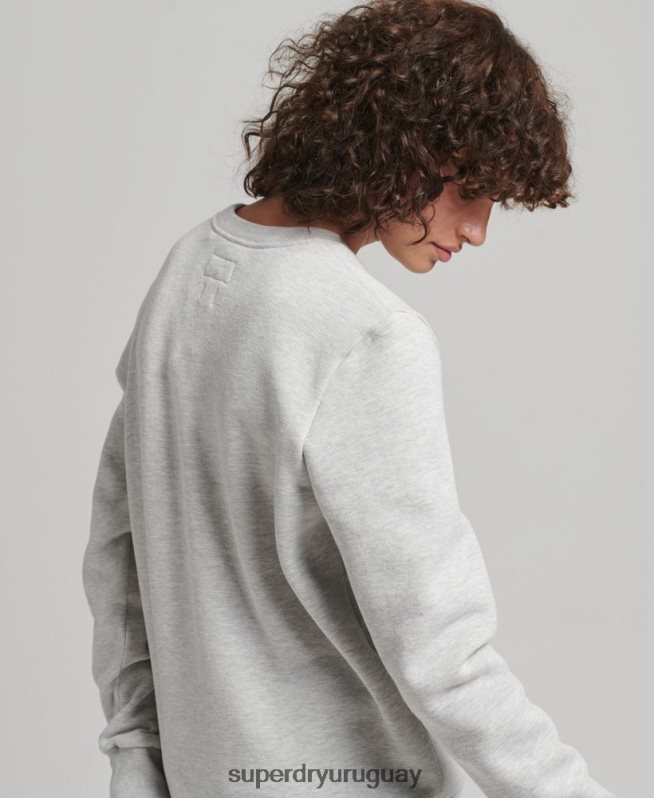 uy Superdry mujer sudadera con logo en caja gris claro DT2N8Z6028 ropa