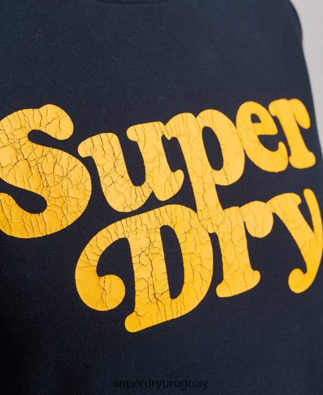 uy Superdry mujer sudadera cooper clásica con logo de los años 70 Armada DT2N8Z5854 ropa