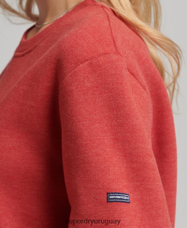 uy Superdry mujer sudadera cooper nostalgia crew rojo DT2N8Z6072 ropa