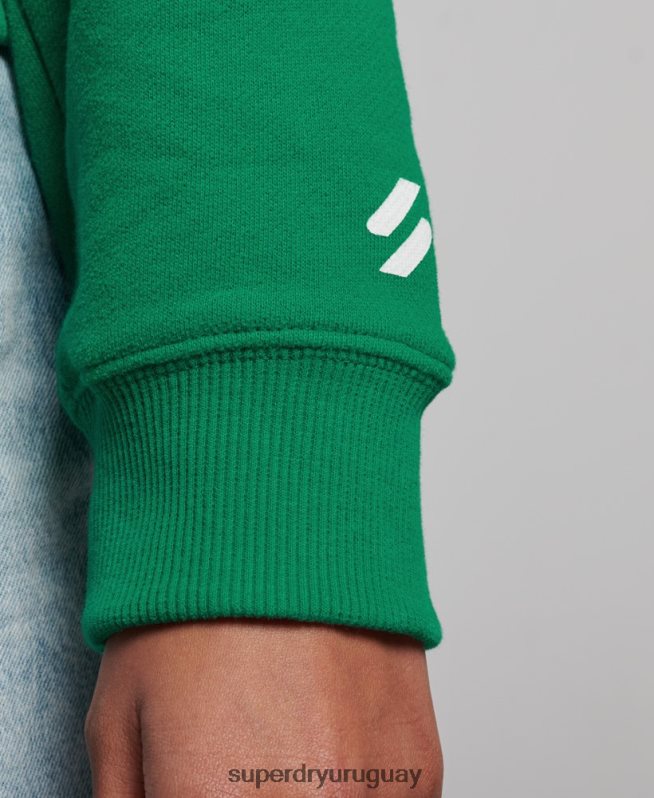 uy Superdry mujer sudadera core sport con media cremallera verde DT2N8Z3373 ropa