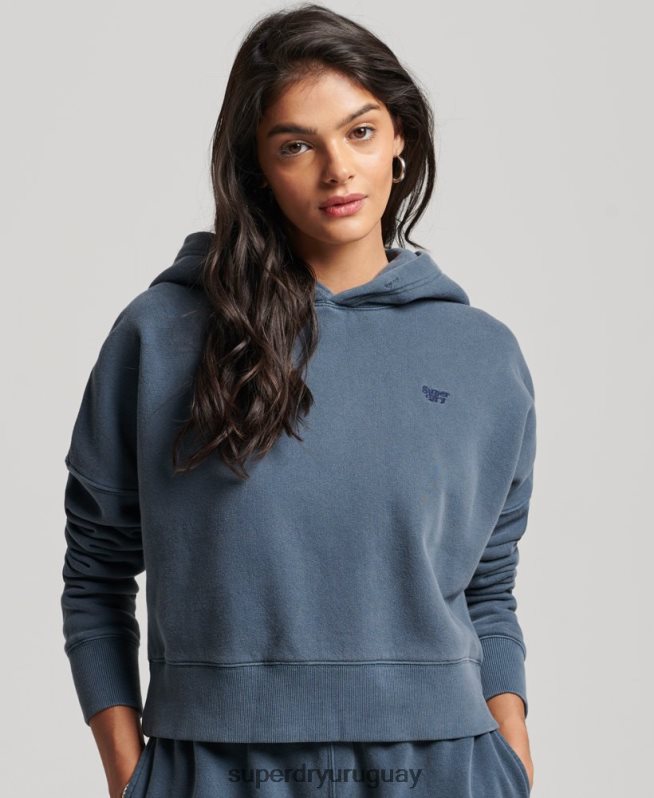 uy Superdry mujer sudadera corta con capucha y lavado Armada DT2N8Z3311 ropa