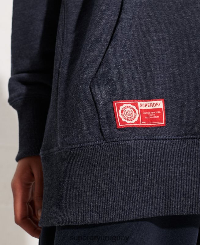 uy Superdry mujer sudadera corta con gráfico universitario azul DT2N8Z5977 ropa
