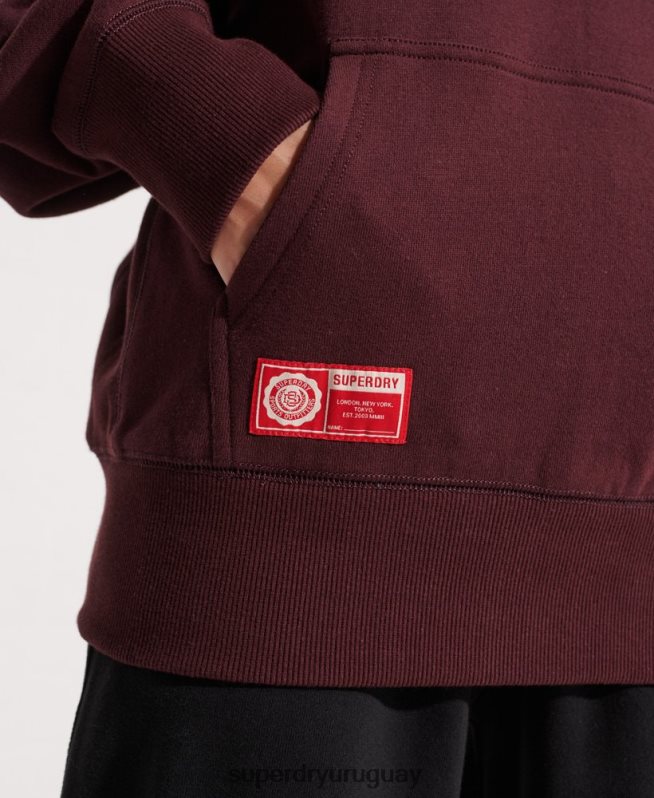 uy Superdry mujer sudadera corta con gráfico universitario rojo DT2N8Z5824 ropa