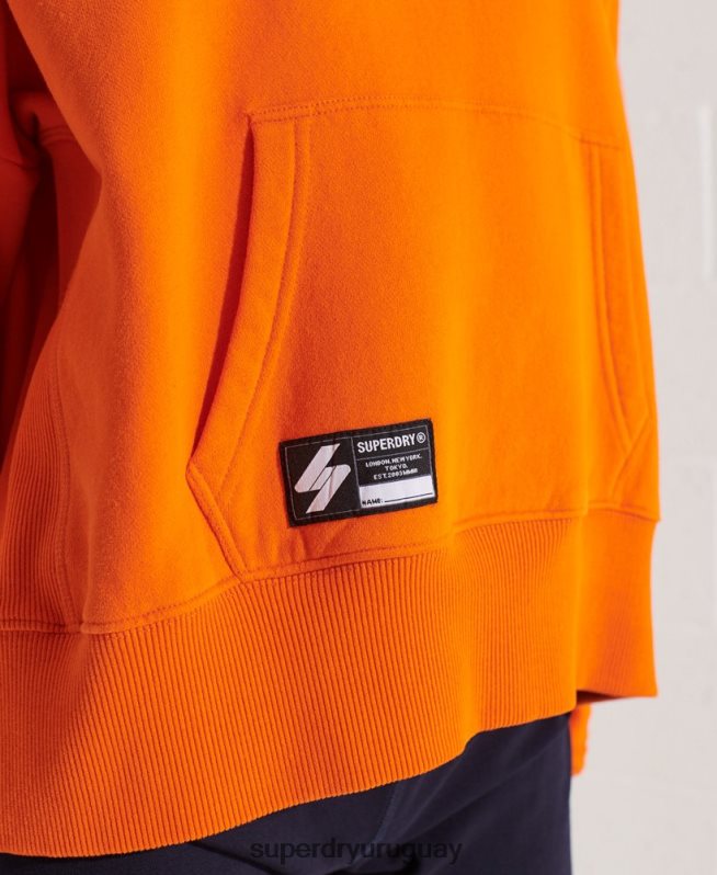 uy Superdry mujer sudadera corta con logo cooperado naranja DT2N8Z6145 ropa