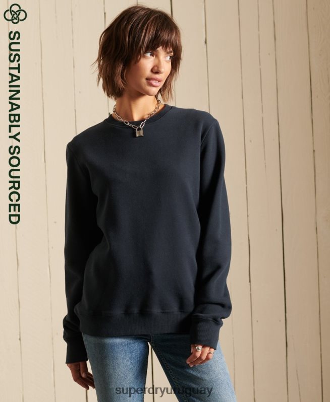 uy Superdry mujer sudadera de algodón orgánico con logo vintage Armada DT2N8Z6017 ropa