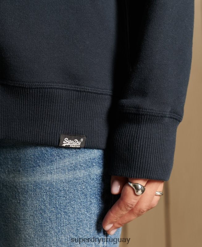 uy Superdry mujer sudadera de algodón orgánico con logo vintage Armada DT2N8Z6017 ropa