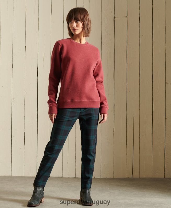 uy Superdry mujer sudadera de algodón orgánico con logo vintage rojo DT2N8Z3476 ropa