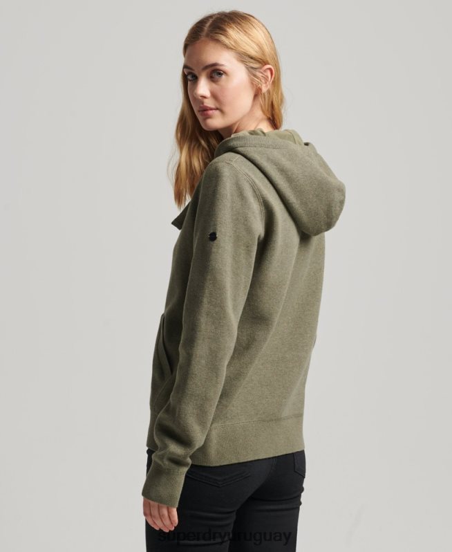 uy Superdry mujer sudadera esencial de algodón orgánico con capucha de algodón orgánico verde DT2N8Z6757 ropa