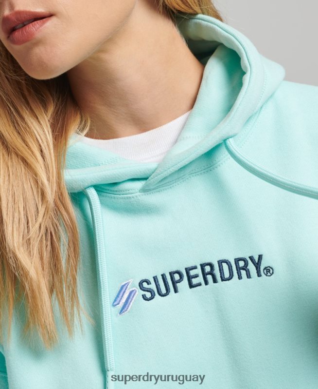 uy Superdry mujer sudadera extragrande con capucha y aplique del logo azul DT2N8Z3434 ropa
