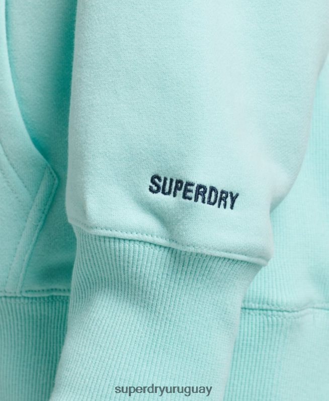 uy Superdry mujer sudadera extragrande con capucha y aplique del logo azul DT2N8Z3434 ropa