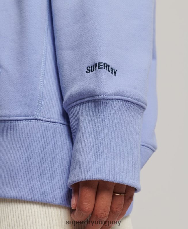 uy Superdry mujer sudadera extragrande con capucha y aplique del logo púrpura DT2N8Z3442 ropa